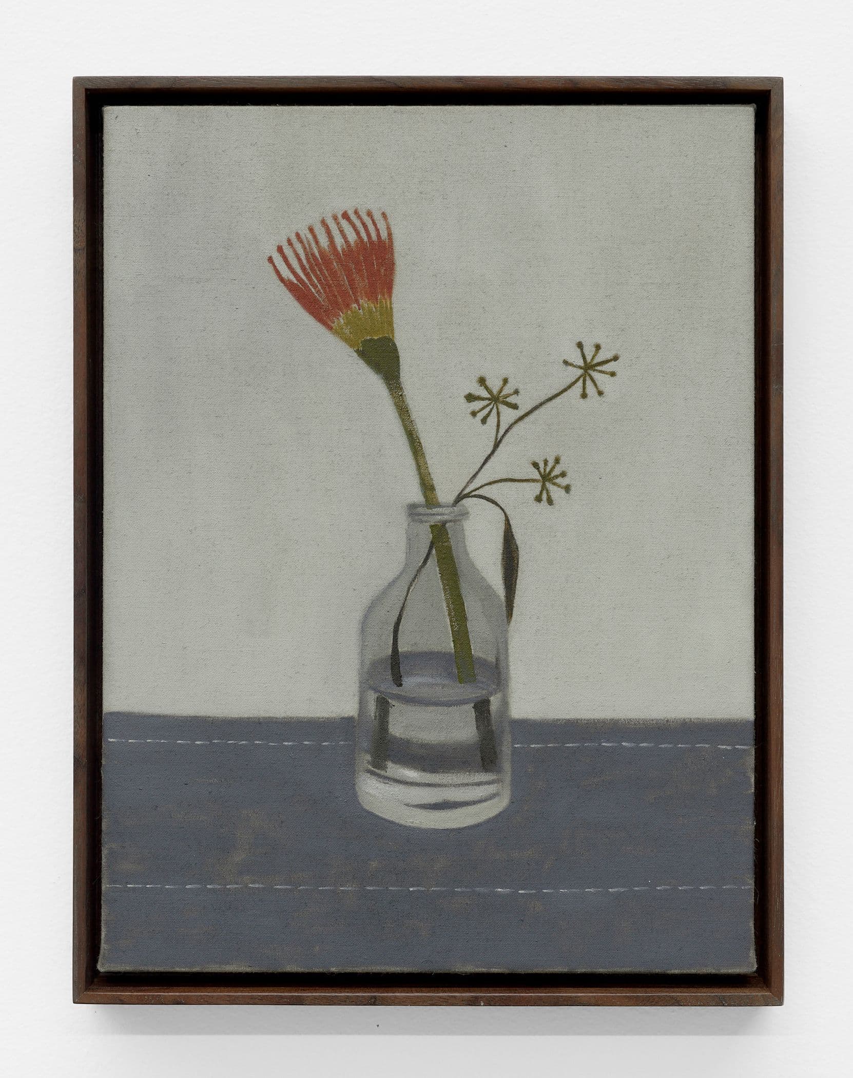 Red Flower in Glass