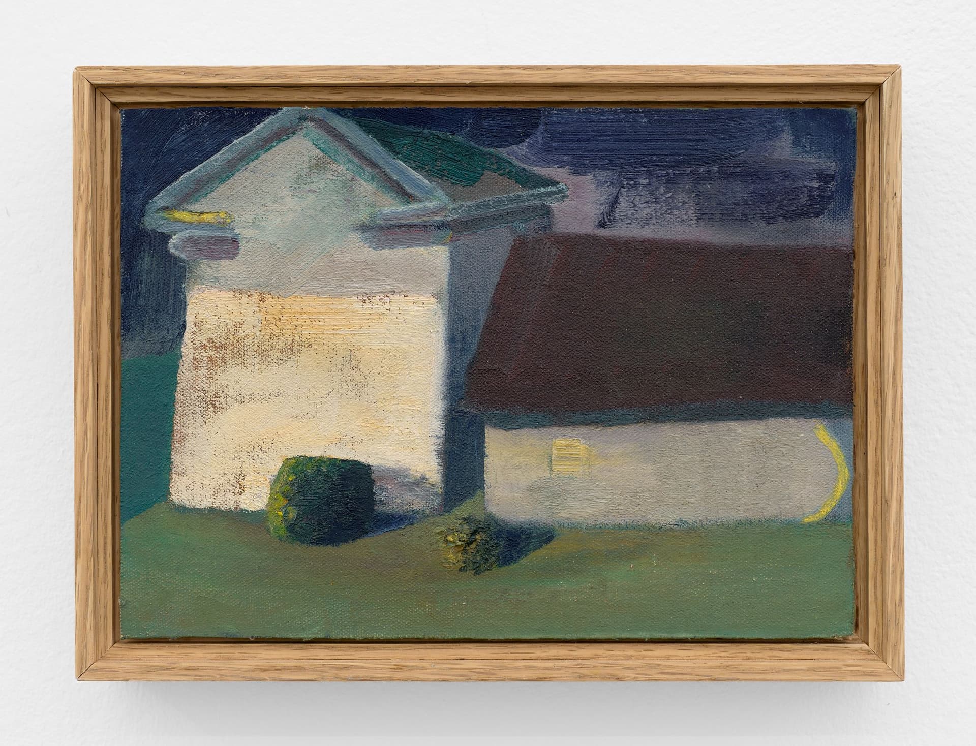 Farmhouse at Night with Floodlights