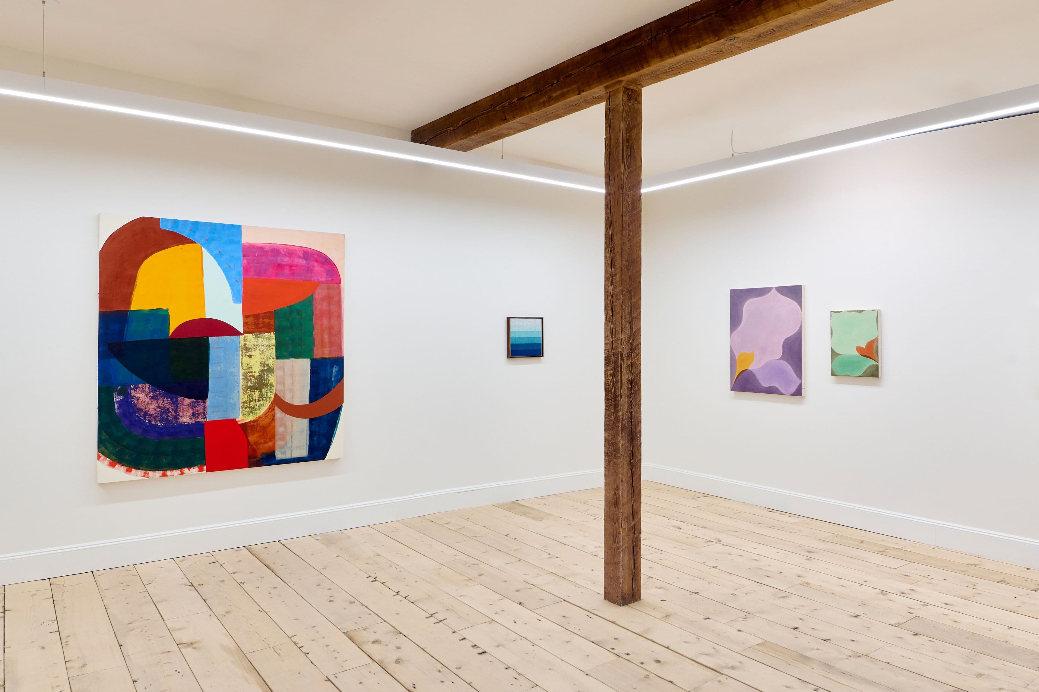 Abstract paintings installation view