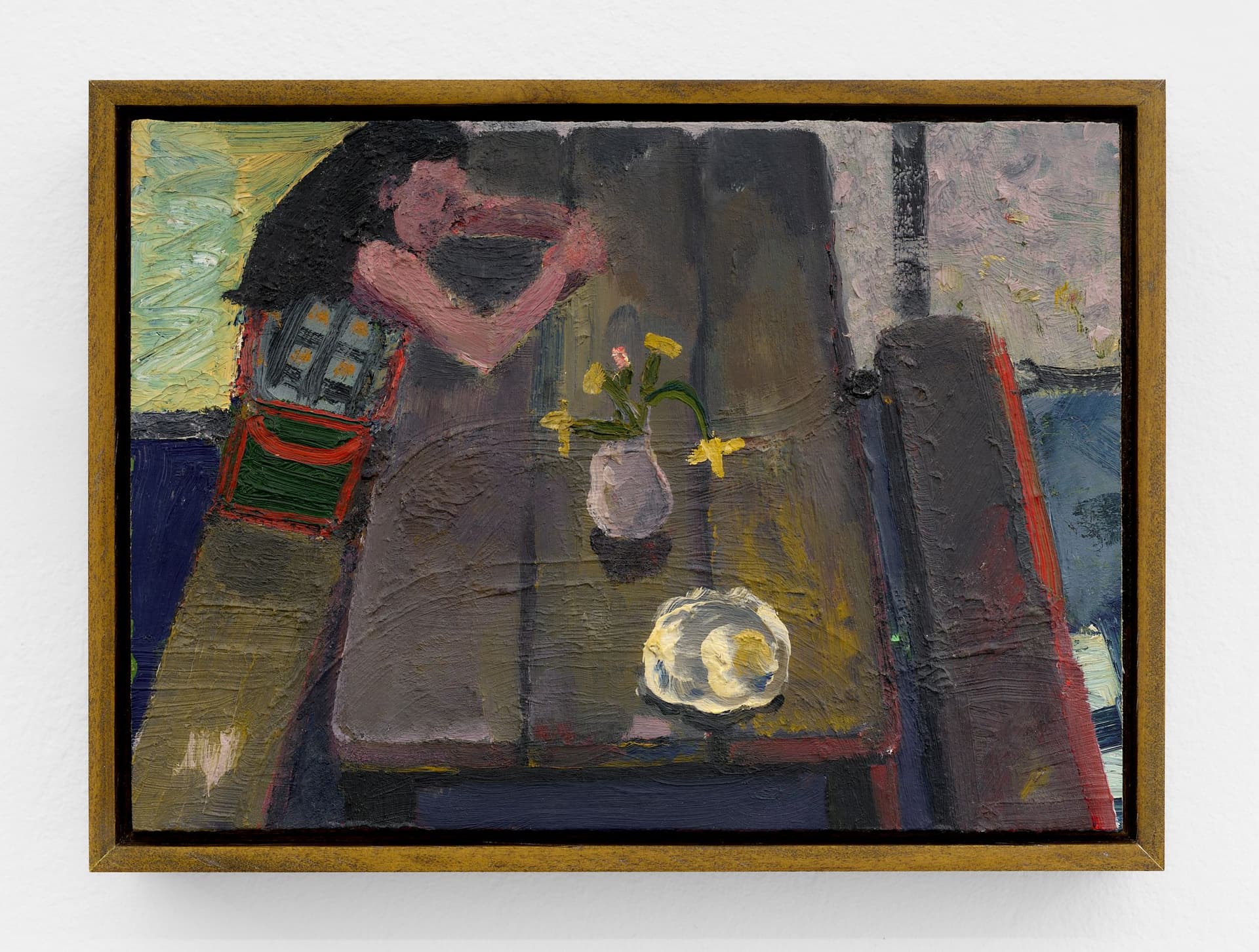 Woman at Picnic Table