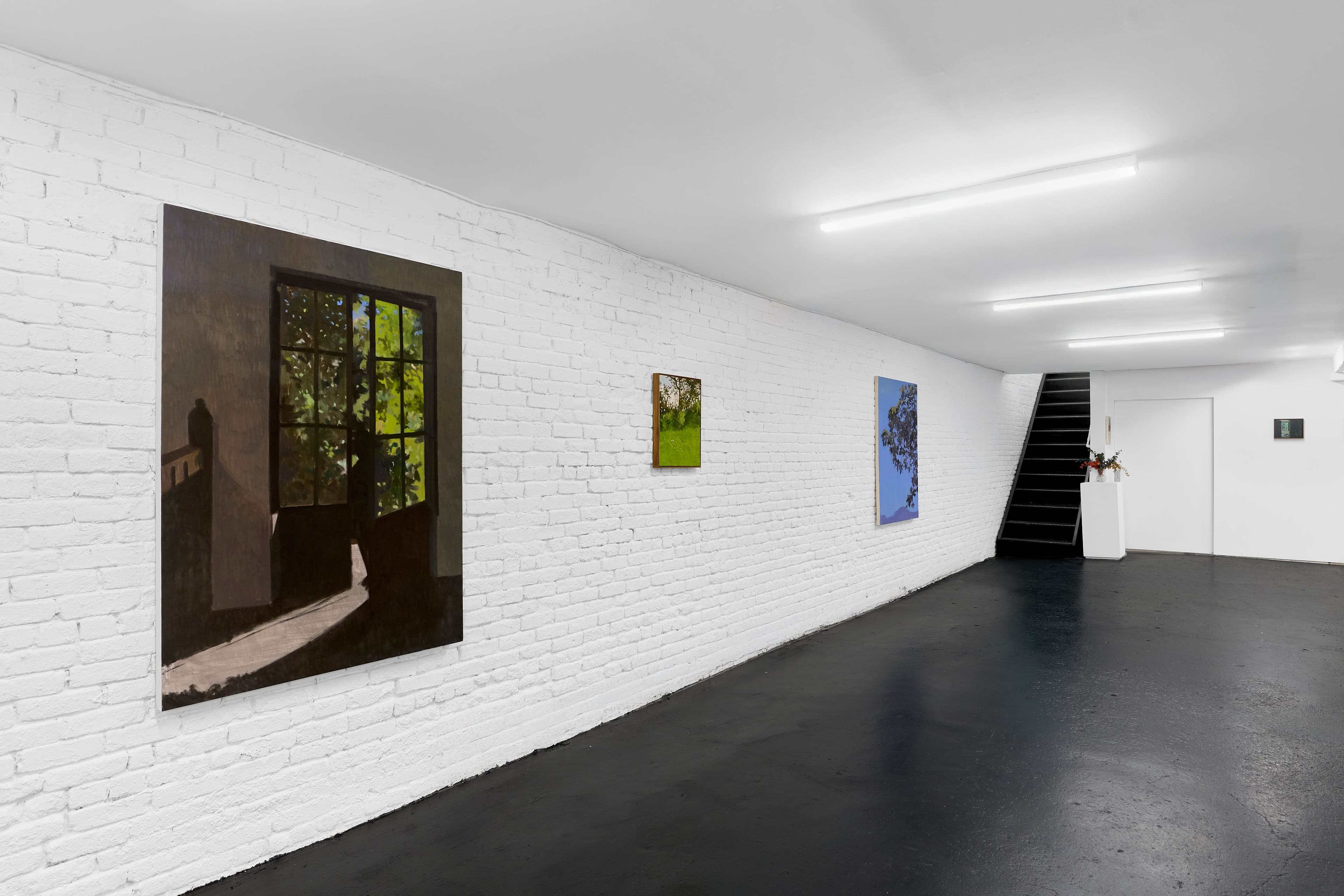 Installation image depicting works by Alejandro Sintura