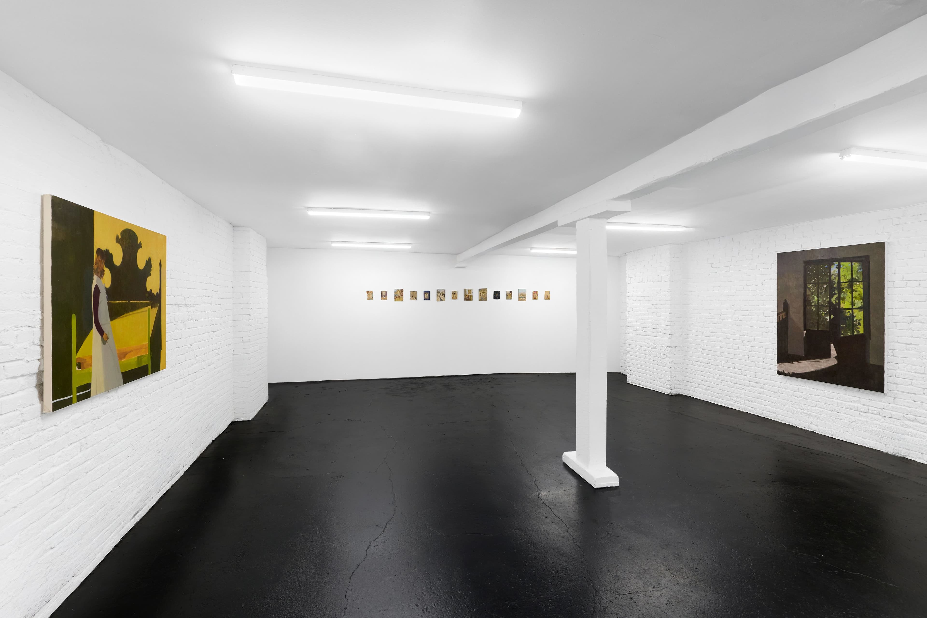 Installation image depicting works by Raina Lee and Alejandro Sintura