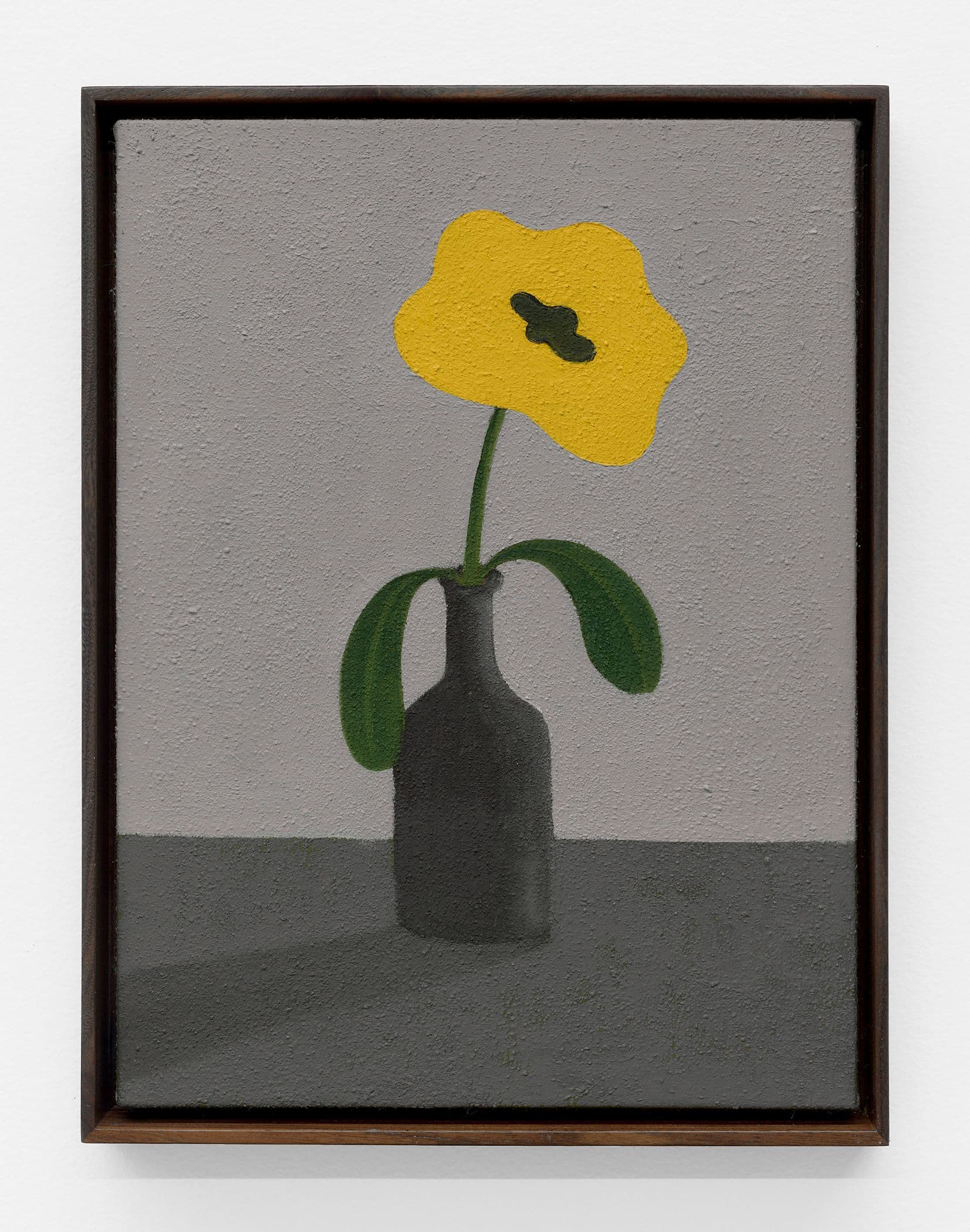 Yellow Flower in Brown Vase